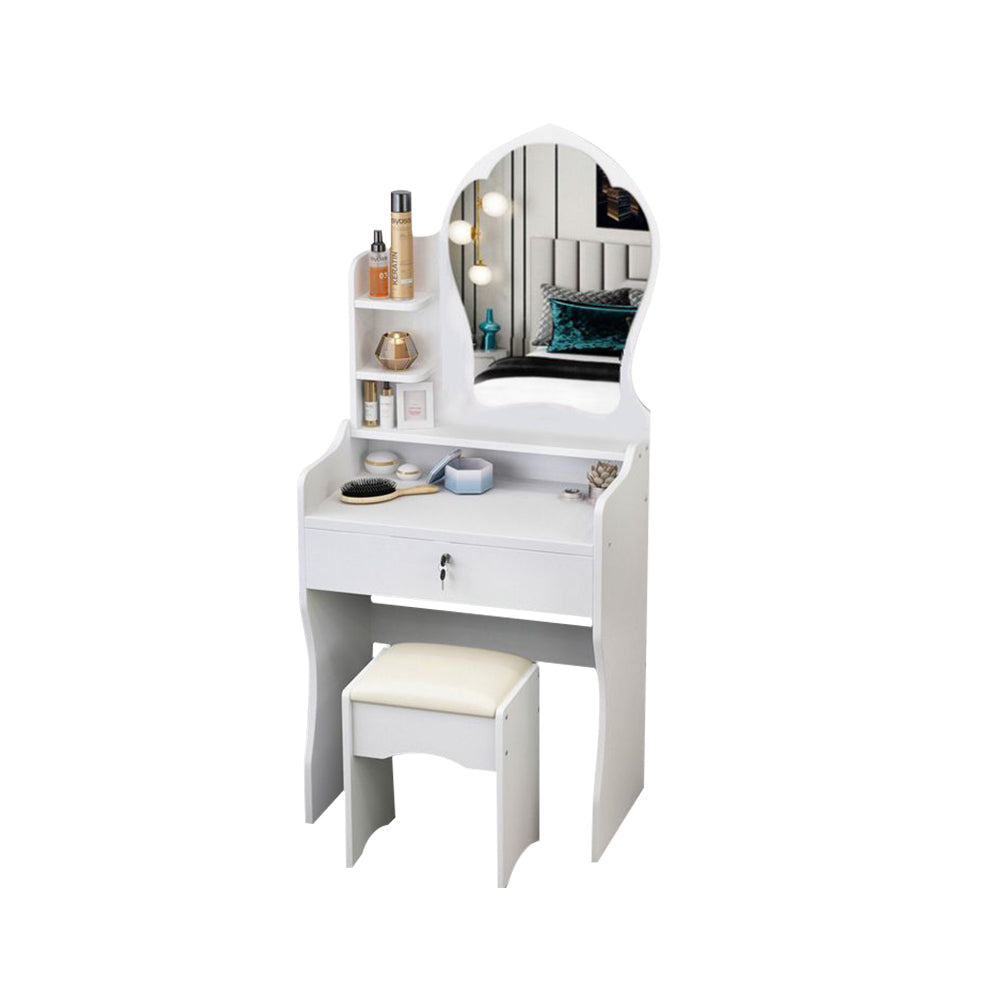 LIVARA 60CM Length With Mirror Princess Dressing Table Stool
