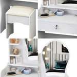 LIVARA 60CM Length With Mirror Princess Dressing Table Stool