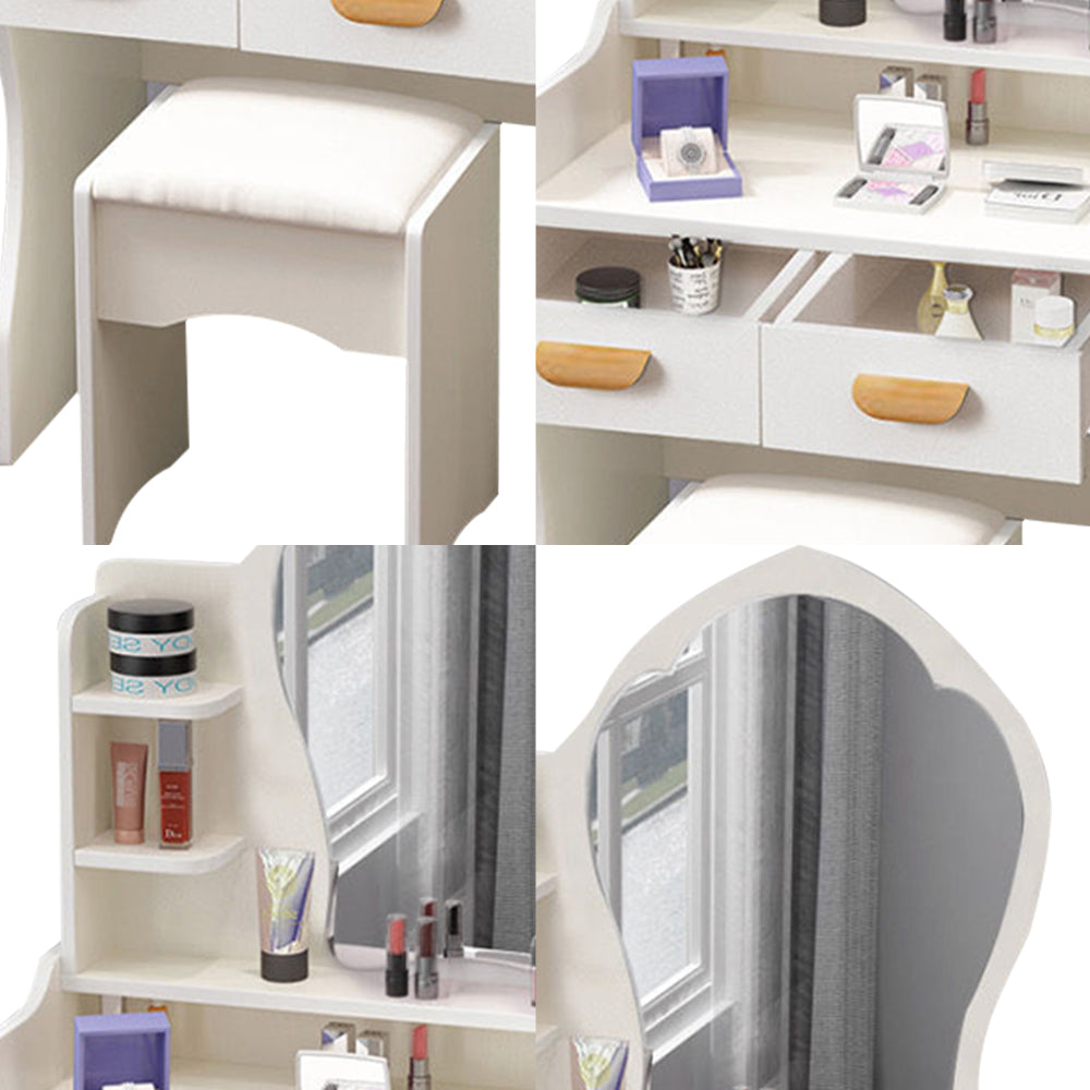 LIVARA 60CM Length With Mirror Princess Dressing Table Stool