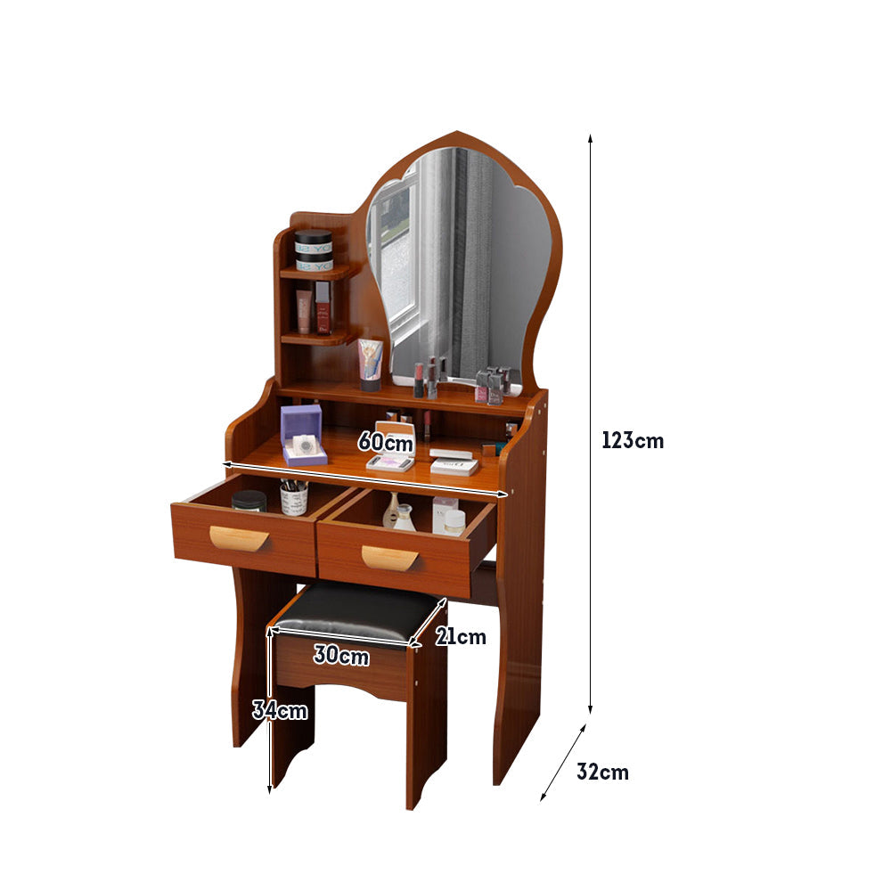 LIVARA 60CM Length With Mirror Princess Dressing Table Stool