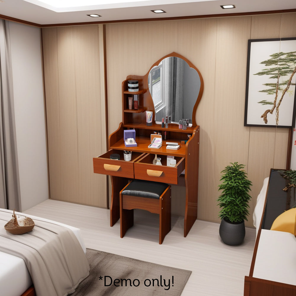 LIVARA 60CM Length With Mirror Princess Dressing Table Stool