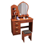 LIVARA Princess‑Style Large Dressing Table 70‑80cm Length with Mirror and Stool