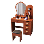 LIVARA Princess‑Style Large Dressing Table 70‑80cm Length with Mirror and Stool