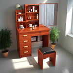 LIVARA 198 80cm Large Sliding LED Mirror Dressing Table with Stool