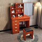 LIVARA 198 80cm Large Sliding LED Mirror Dressing Table with Stool