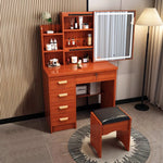 LIVARA 198 80cm Large Sliding LED Mirror Dressing Table with Stool