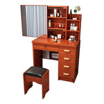 LIVARA 198 80cm Large Sliding LED Mirror Dressing Table with Stool
