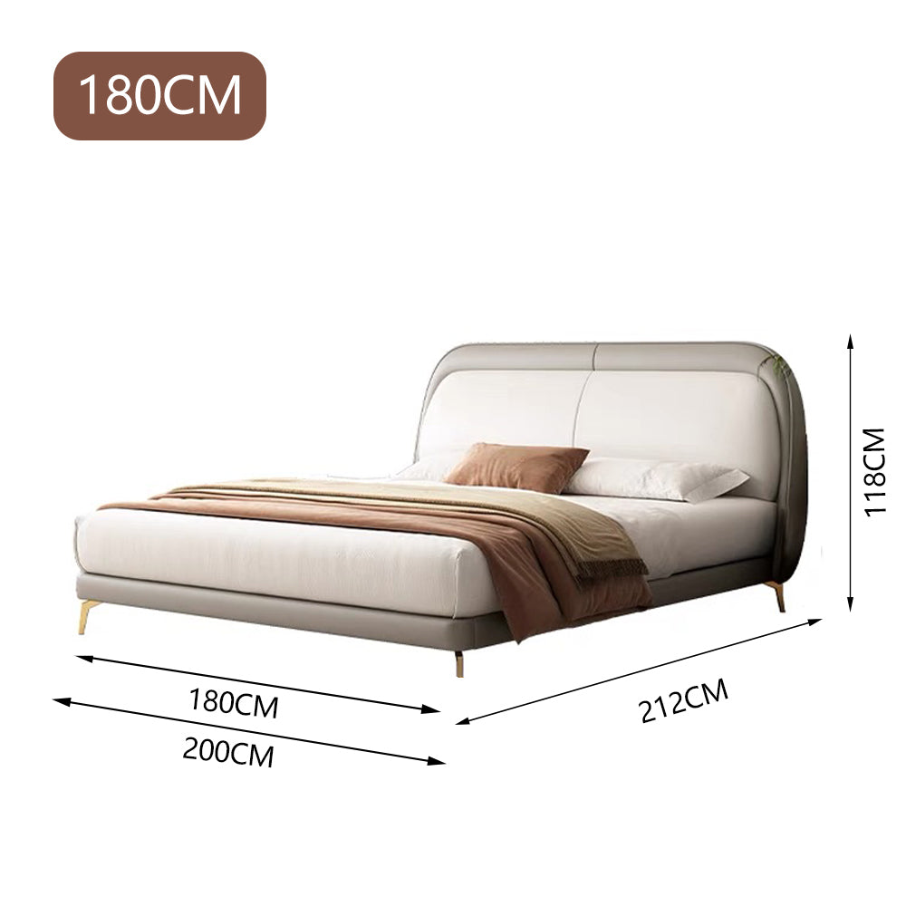 LUXORA B1410 Solid Bed-Artificial Frame Wood 150/180cm Kids Leather
