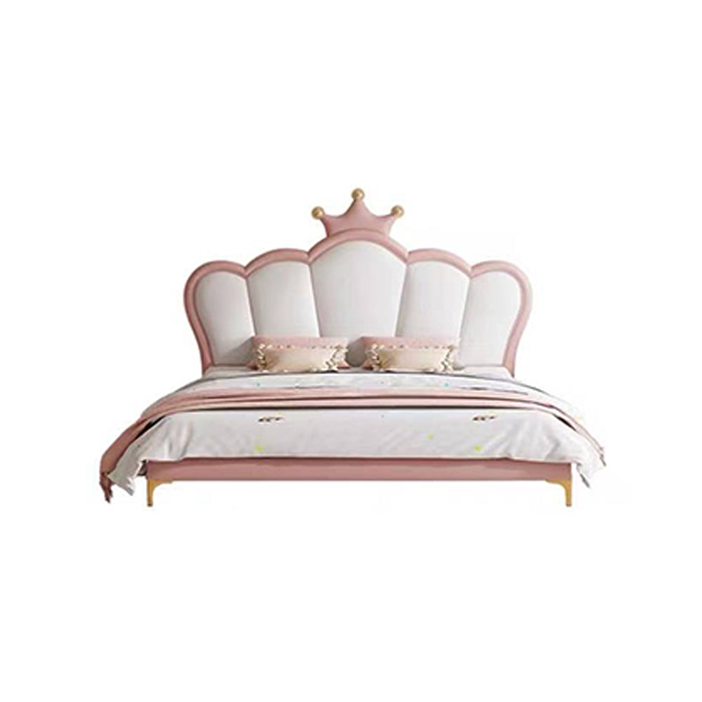 LUXORA B1411 Kids Bed-Artificial Solid 150/180cm Wood Frame Leather