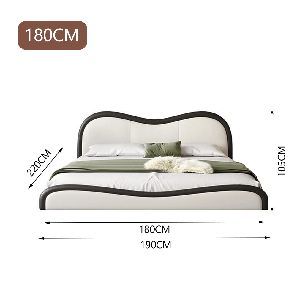 LUXORA B1415 Frame Bed-Artificial 150/180cm Kids Wood Solid Leather