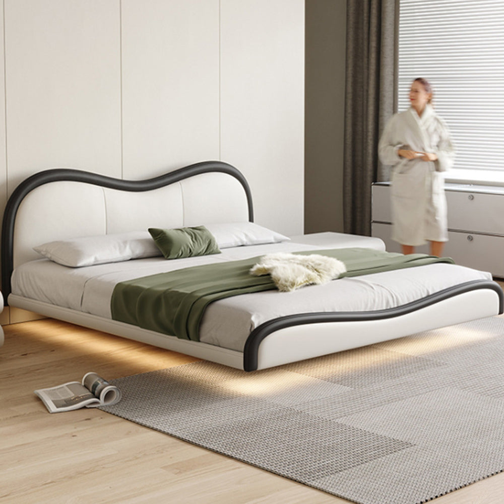 LUXORA B1415 Frame Bed-Artificial 150/180cm Kids Wood Solid Leather