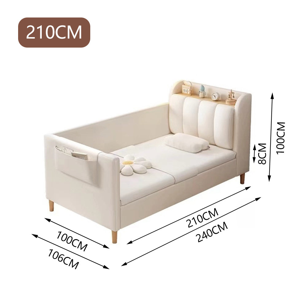 LUXORA B1521 Storage 150/180cm Frame Solid Wood Mother Baby Bed