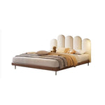 LUXORA B1671 Bed-Artificial 150/180cm Frame Solid Wood Kids Leather