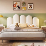 LUXORA B1671 Bed-Artificial 150/180cm Frame Solid Wood Kids Leather