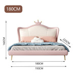 LUXORA CB1114 Kids Frame Cartoon Crown-Shaped 150/180cm Solid Wood Bed