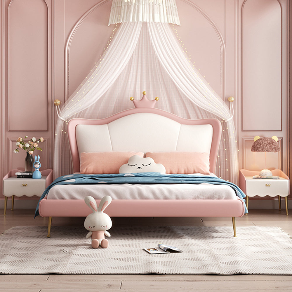 LUXORA CB1114 Kids Frame Cartoon Crown-Shaped 150/180cm Solid Wood Bed