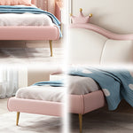 LUXORA CB1114 Kids Frame Cartoon Crown-Shaped 150/180cm Solid Wood Bed