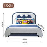 LUXORA CB1115 Wood 150/180cm Frame Solid Kids Bat-Shaped Cartoon Bed