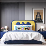 LUXORA CB1115 Wood 150/180cm Frame Solid Kids Bat-Shaped Cartoon Bed