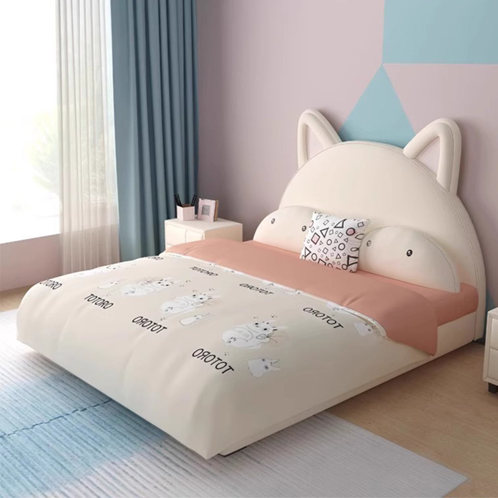 LUXORA CB1116 Solid Frame Wood Kids Ear-Shaped Cat Cartoon 150/180cm Bed