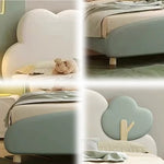 LUXORA CB1118 Frame Solid Wood Bed-Tech 150/180cm Cartoon Kids Cloud-Shaped Fabric