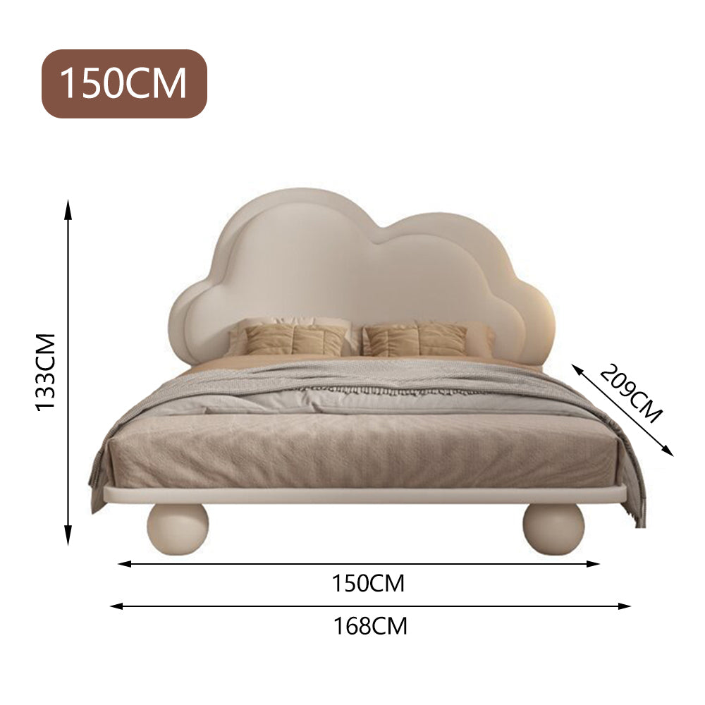 LUXORA CB1126 Cloud-Shaped 150/180cm Wood Frame Kids Cartoon Solid Bed