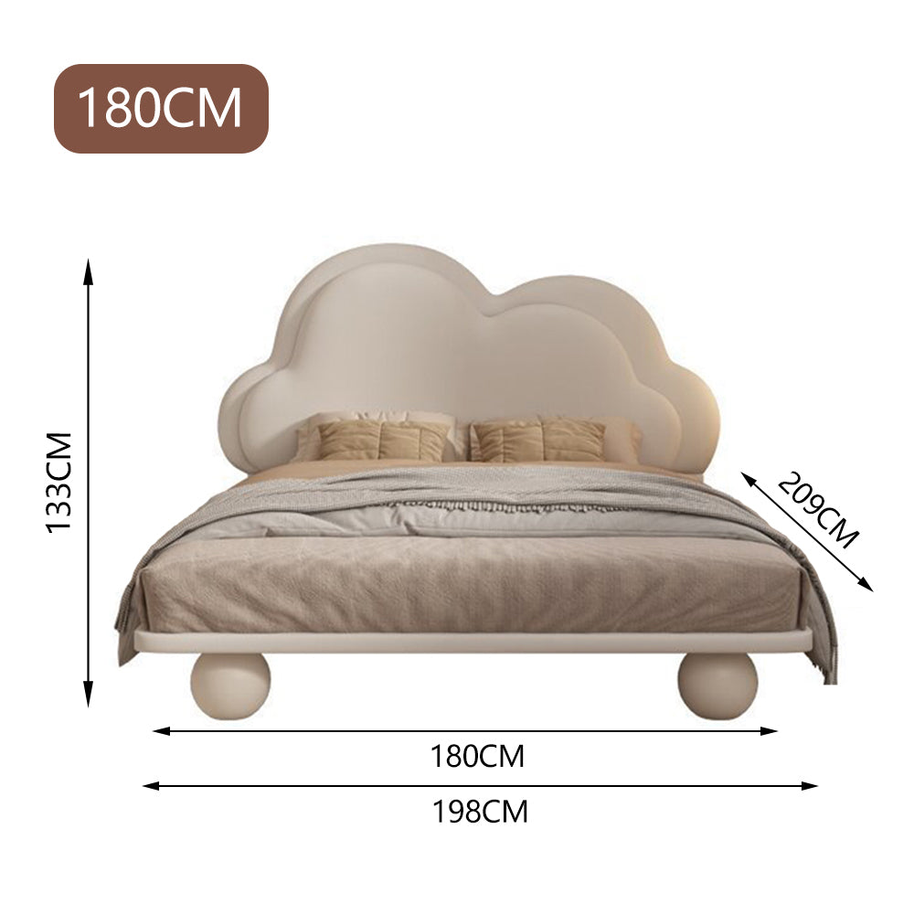 LUXORA CB1126 Cloud-Shaped 150/180cm Wood Frame Kids Cartoon Solid Bed