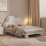 LUXORA CB1126 Cloud-Shaped 150/180cm Wood Frame Kids Cartoon Solid Bed