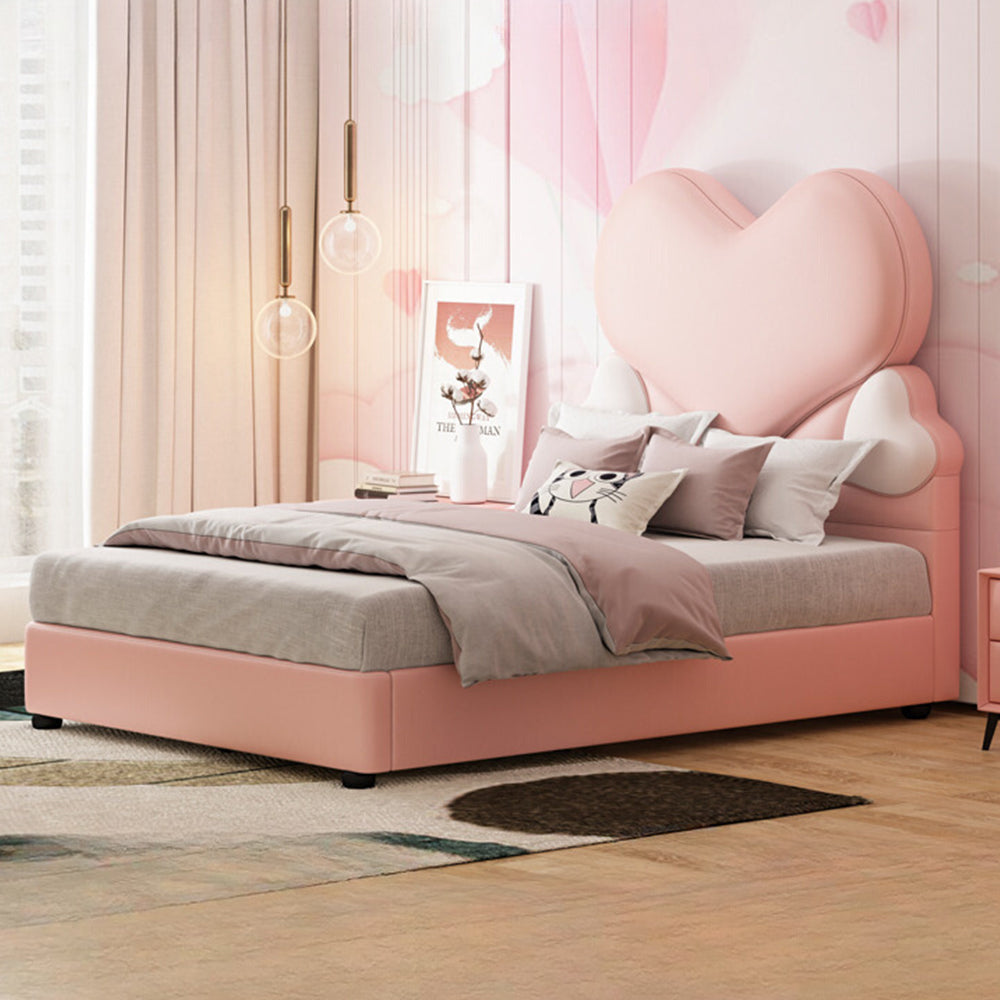LUXORA CB1148 Heart-Shaped Kids 150/180cm Solid Wood Cartoon Frame Bed