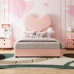 LUXORA CB1148 Heart-Shaped Kids 150/180cm Solid Wood Cartoon Frame Bed