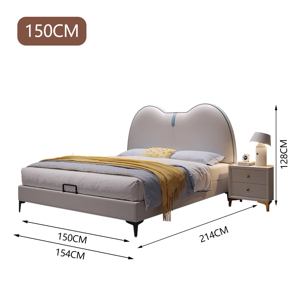 LUXORA CB1150 Frame Bed-Artificial Kids Solid Wood 150/180cm Leather