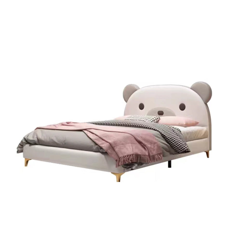 LUXORA CB1193 150/180cm Solid Kids Wood Frame Cartoon Bear-Shaped Bed
