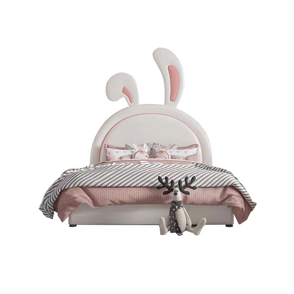 LUXORA CB1194 Kids 150/180cm Solid Frame Cartoon Wood Ear-Shape Bunny Little Bed