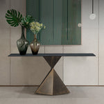 LUXORA CC1012 Style Stone Design 100/120/140cm Geometric Minimalist Top Sintered Console Table