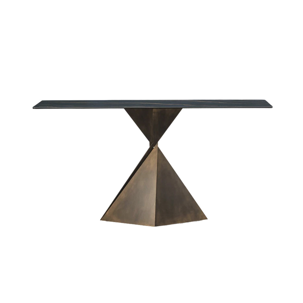 LUXORA CC1012 Style Stone Design 100/120/140cm Geometric Minimalist Top Sintered Console Table