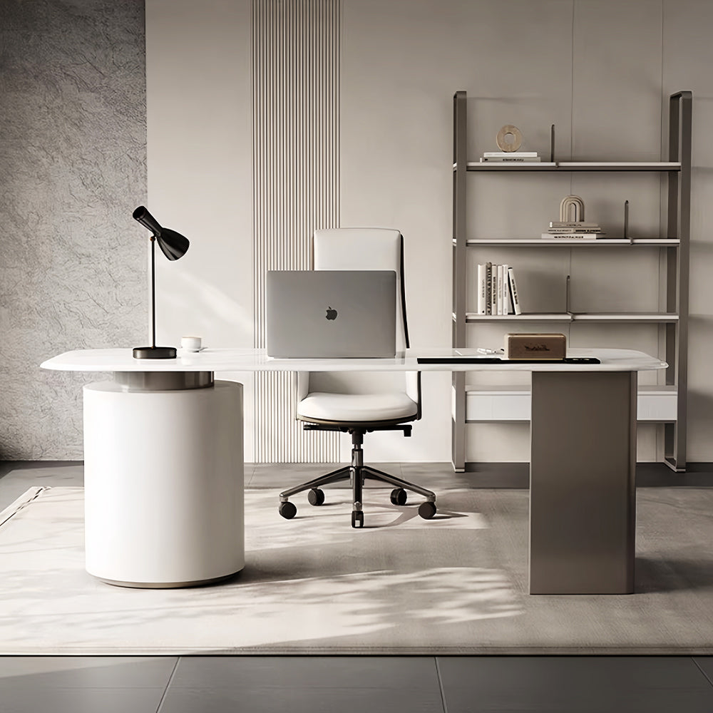 LUXORA DR1099 Style Supercrystal 140/160/180cm Stone Minimalist Desk