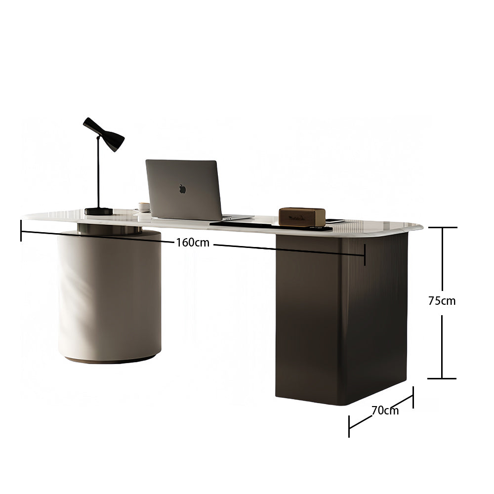 LUXORA DR1099 Style Supercrystal 140/160/180cm Stone Minimalist Desk