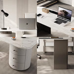 LUXORA DR1099 Style Supercrystal 140/160/180cm Stone Minimalist Desk