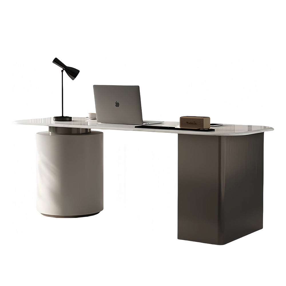 LUXORA DR1099 Style Supercrystal 140/160/180cm Stone Minimalist Desk