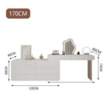 LUXORA DR1011 Dressing Wood 170-210cm Tabletop Solid Expandable Table