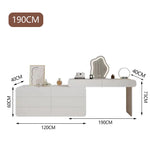 LUXORA DR1011 Dressing Wood 170-210cm Tabletop Solid Expandable Table