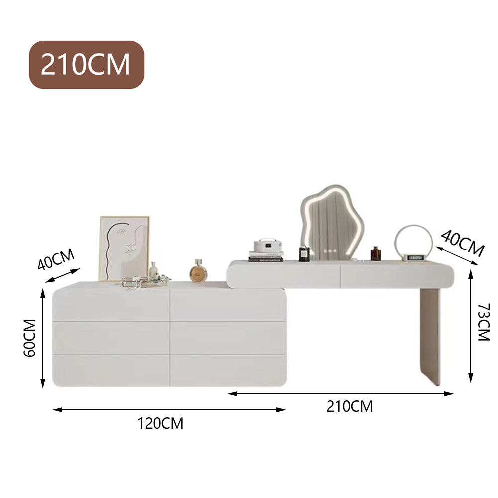 LUXORA DR1011 Dressing Wood 170-210cm Tabletop Solid Expandable Table