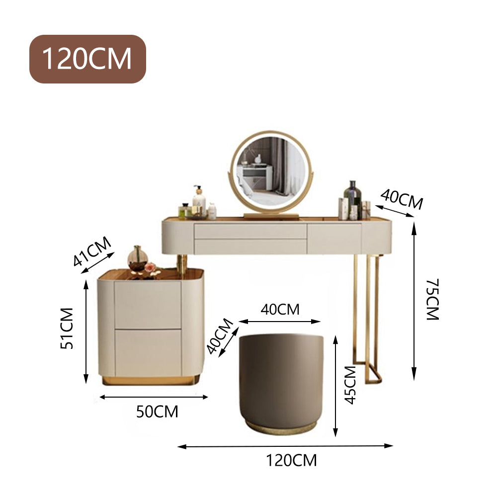 LUXORA DR1013 80-120cm Board Frame Pine Dressing Desktop Rock Table