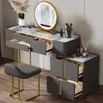 LUXORA DR1016 Frame Pine Board Desktop Rock 80-120cm Dressing Table