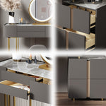 LUXORA DR1016 Frame Pine Board Desktop Rock 80-120cm Dressing Table