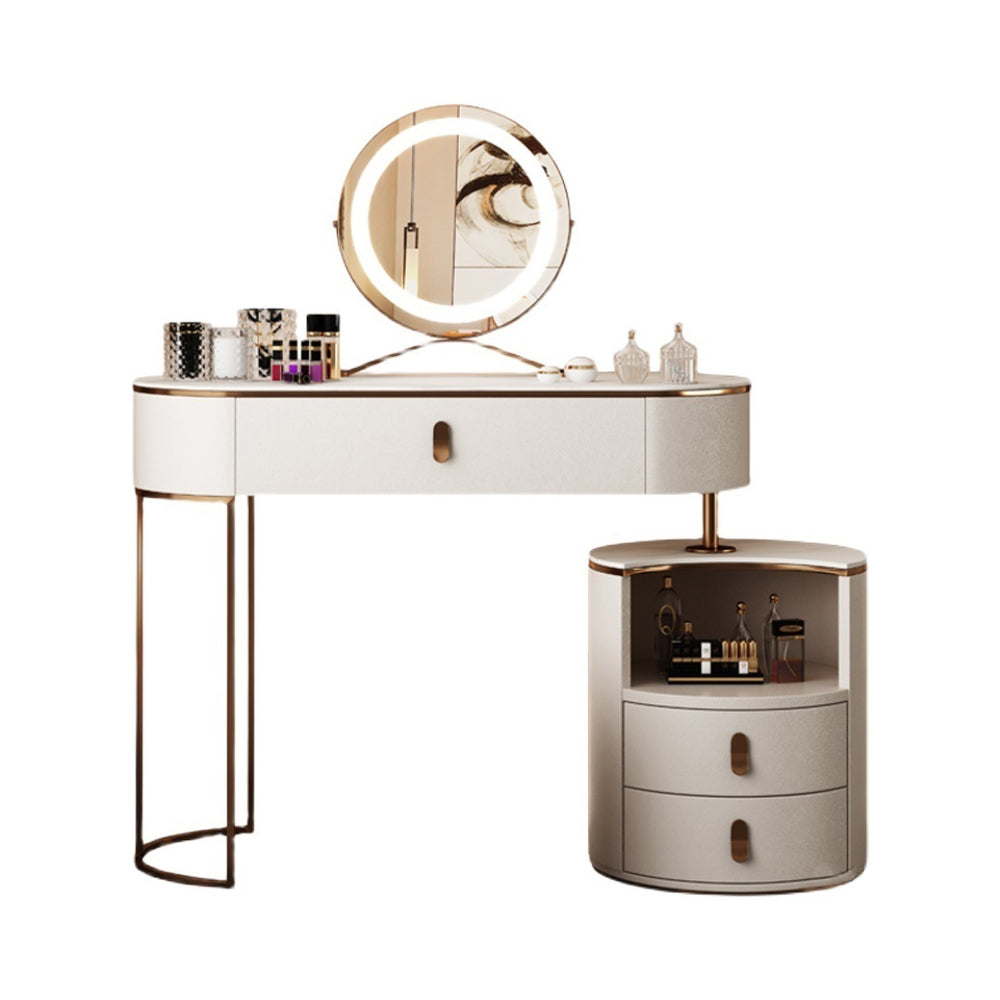 LUXORA DR1019 Cabinet Wood 80-120cm Solid Dressing Countertop Rock Table
