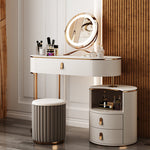 LUXORA DR1019 Cabinet Wood 80-120cm Solid Dressing Countertop Rock Table