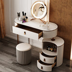 LUXORA DR1019 Cabinet Wood 80-120cm Solid Dressing Countertop Rock Table