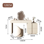 LUXORA DR1027 Lacquered Wood Tabletop Dressing 80-120cm Solid Table