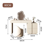 LUXORA DR1027 Lacquered Wood Tabletop Dressing 80-120cm Solid Table
